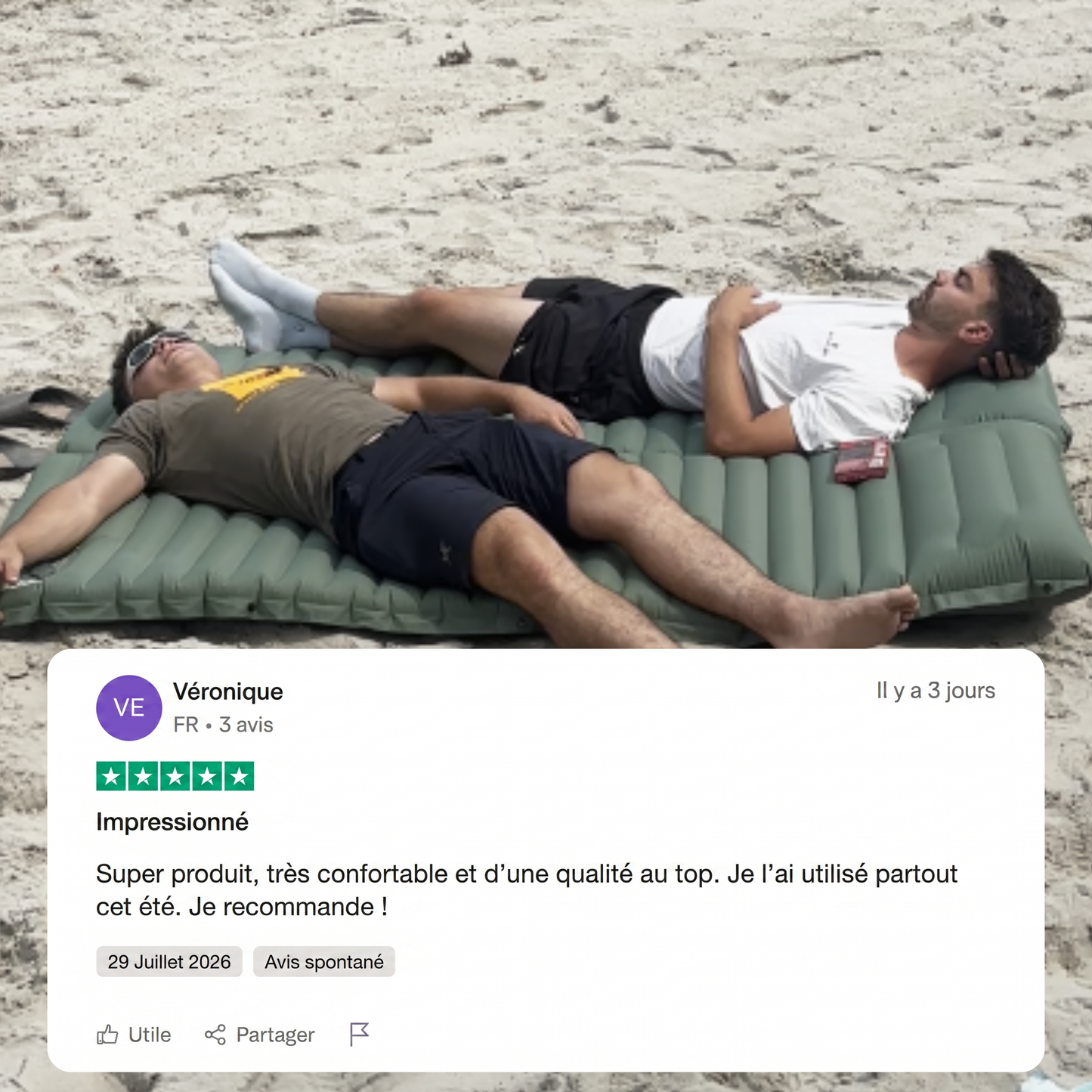 Matelas gonflable - Plage